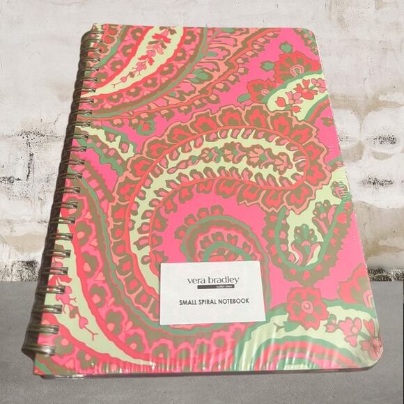 Vera Bradley NWT Paisley Zip ID Case & Spiral Notebook in Capri Pink - Picture 5 of 6